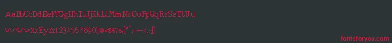 RmTyperighterOld Font – Red Fonts on Black Background