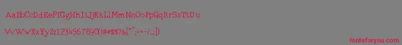 RmTyperighterOld Font – Red Fonts on Gray Background