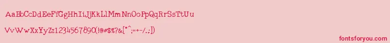 fuente RmTyperighterOld – Fuentes Rojas Sobre Fondo Rosa
