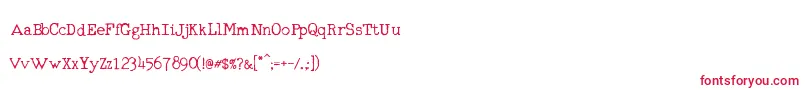 RmTyperighterOld Font – Red Fonts on White Background