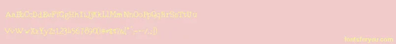 RmTyperighterOld-Schriftart – Gelbe Schriften auf rosa Hintergrund