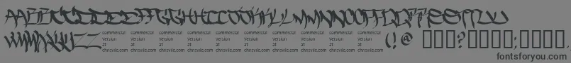 フォントThefiveonetwo – 黒い文字の灰色の背景