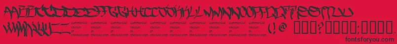 Thefiveonetwo Font – Black Fonts on Red Background