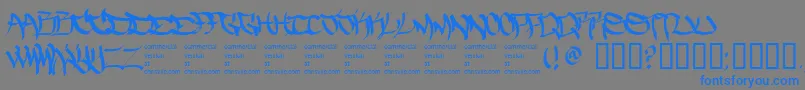 Thefiveonetwo Font – Blue Fonts on Gray Background