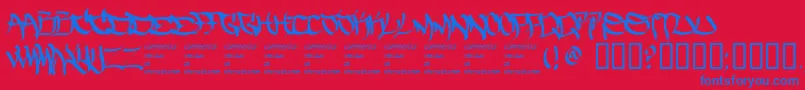 Thefiveonetwo Font – Blue Fonts on Red Background