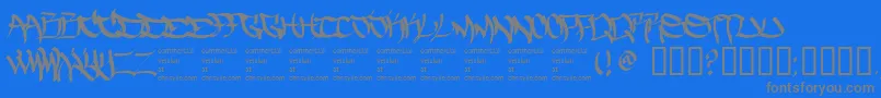 Thefiveonetwo Font – Gray Fonts on Blue Background