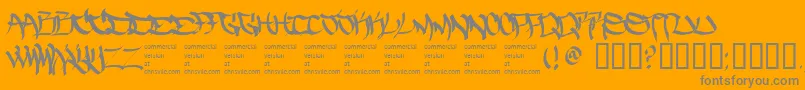 Thefiveonetwo-Schriftart – Graue Schriften auf orangefarbenem Hintergrund