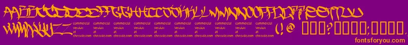 Thefiveonetwo Font – Orange Fonts on Purple Background