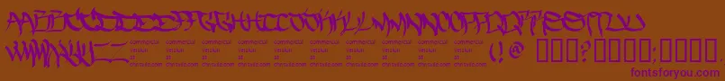 Thefiveonetwo Font – Purple Fonts on Brown Background