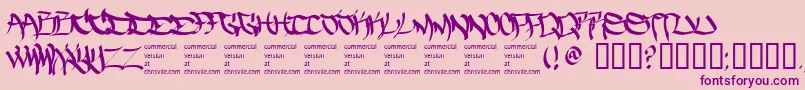 Thefiveonetwo Font – Purple Fonts on Pink Background