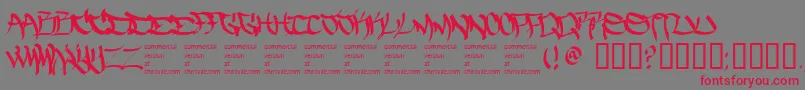 Thefiveonetwo Font – Red Fonts on Gray Background