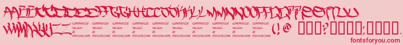 Thefiveonetwo Font – Red Fonts on Pink Background