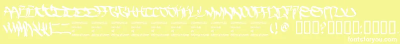 Thefiveonetwo Font – White Fonts on Yellow Background