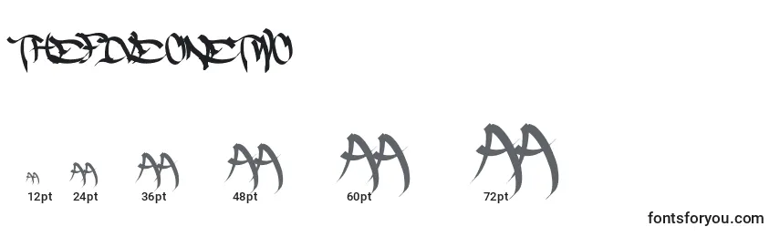 Размеры шрифта Thefiveonetwo (111779)