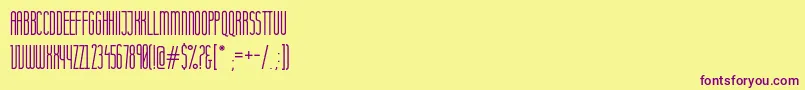 Komoda Font – Purple Fonts on Yellow Background