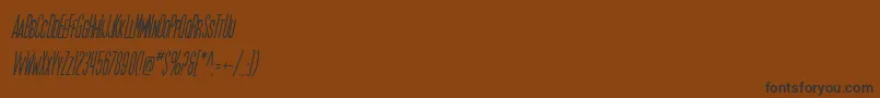 Saiba mais sobre a fonte SfMoviePosterCondensedOblique Fonte SfMoviePosterCondensedOblique – fontes pretas em um fundo marrom