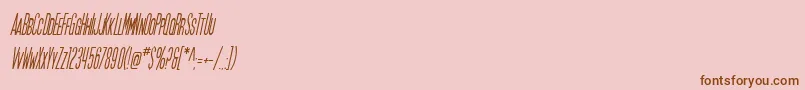 SfMoviePosterCondensedOblique Font – Brown Fonts on Pink Background