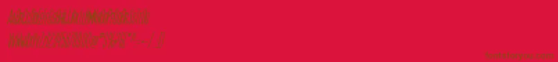 フォントSfMoviePosterCondensedOblique – 赤い背景に茶色の文字