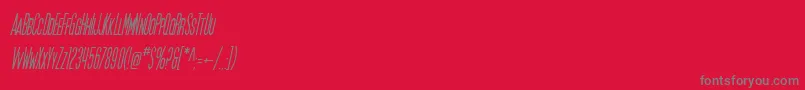 SfMoviePosterCondensedOblique Font – Gray Fonts on Red Background
