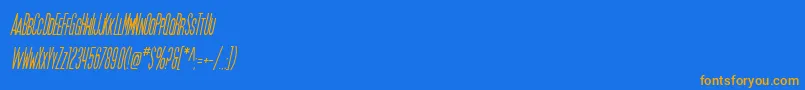 SfMoviePosterCondensedOblique Font – Orange Fonts on Blue Background