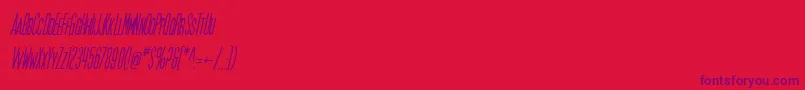 SfMoviePosterCondensedOblique Font – Purple Fonts on Red Background