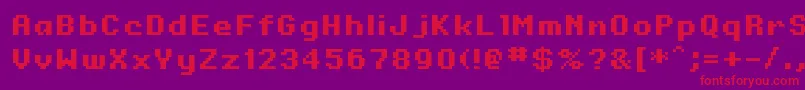 Onesize ffy Font – Red Fonts on Purple Background