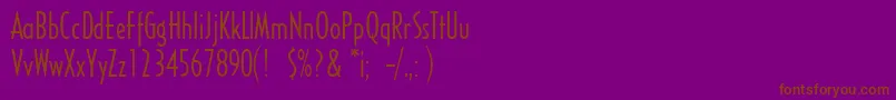 SandyhillRegular Font – Brown Fonts on Purple Background