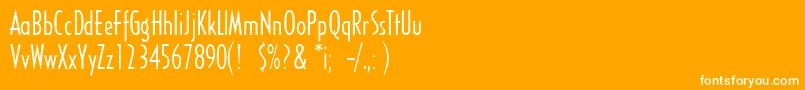 SandyhillRegular Font – White Fonts on Orange Background