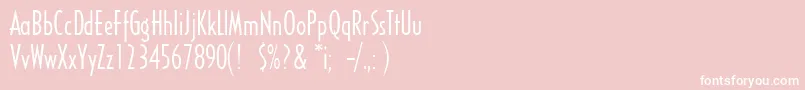 Weitere Informationen zur SandyhillRegular-Schriftart SandyhillRegular-Schriftart – Weiße Schriften auf rosa Hintergrund