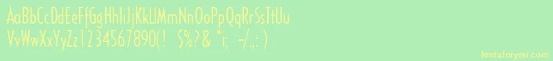 Lisätietoja SandyhillRegular-fontista SandyhillRegular-fontti – keltaiset fontit vihreällä taustalla