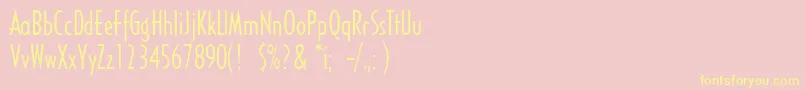 SandyhillRegularフォントについての詳細 フォントSandyhillRegular – 黄色のフォント、ピンクの背景