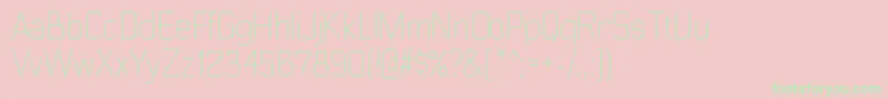 PolyflecltRegular Font – Green Fonts on Pink Background
