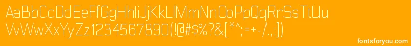 PolyflecltRegular Font – White Fonts on Orange Background