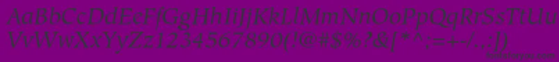 HiroshigestdBookitalic Font – Black Fonts on Purple Background