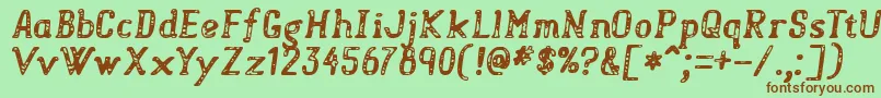 Sweetspots Font – Brown Fonts on Green Background