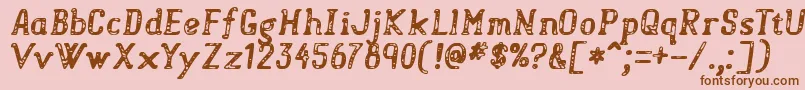 Sweetspots Font – Brown Fonts on Pink Background