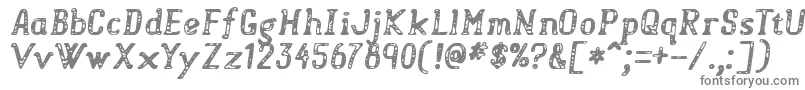 Sweetspots-fontti – harmaat kirjasimet valkoisella taustalla