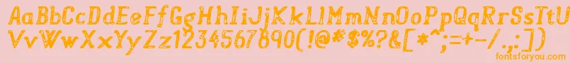 Sweetspots Font – Orange Fonts on Pink Background