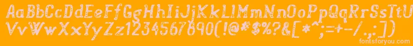 Sweetspots Font – Pink Fonts on Orange Background