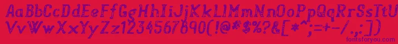 Sweetspots Font – Purple Fonts on Red Background