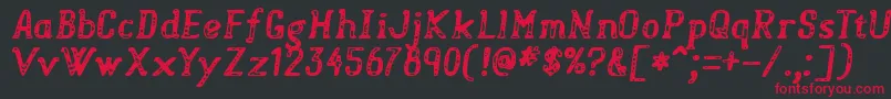 Sweetspots Font – Red Fonts on Black Background