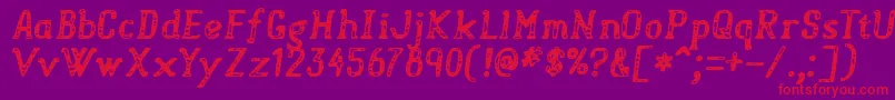 Sweetspots Font – Red Fonts on Purple Background