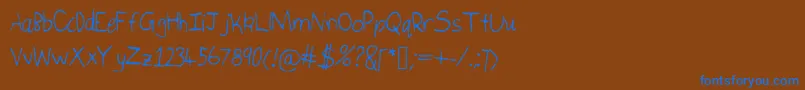 Шрифт Isukaletters – синие шрифты на коричневом фоне