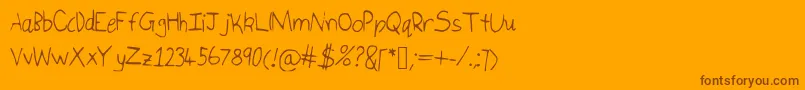 Isukaletters Font – Brown Fonts on Orange Background