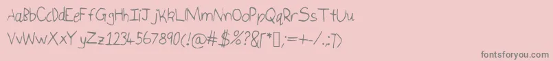 Isukaletters Font – Gray Fonts on Pink Background