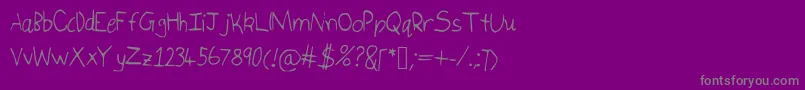 Isukaletters Font – Gray Fonts on Purple Background