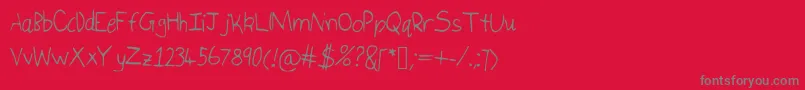 Шрифт Isukaletters – серые шрифты на красном фоне