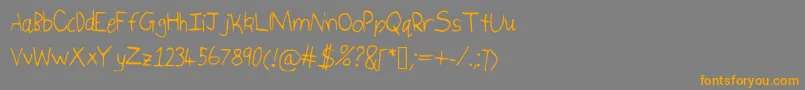 Isukaletters Font – Orange Fonts on Gray Background
