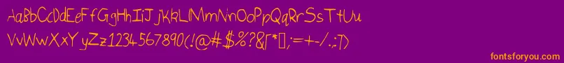 Isukaletters Font – Orange Fonts on Purple Background
