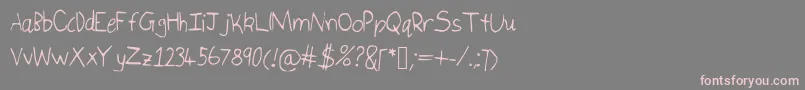 Isukaletters Font – Pink Fonts on Gray Background